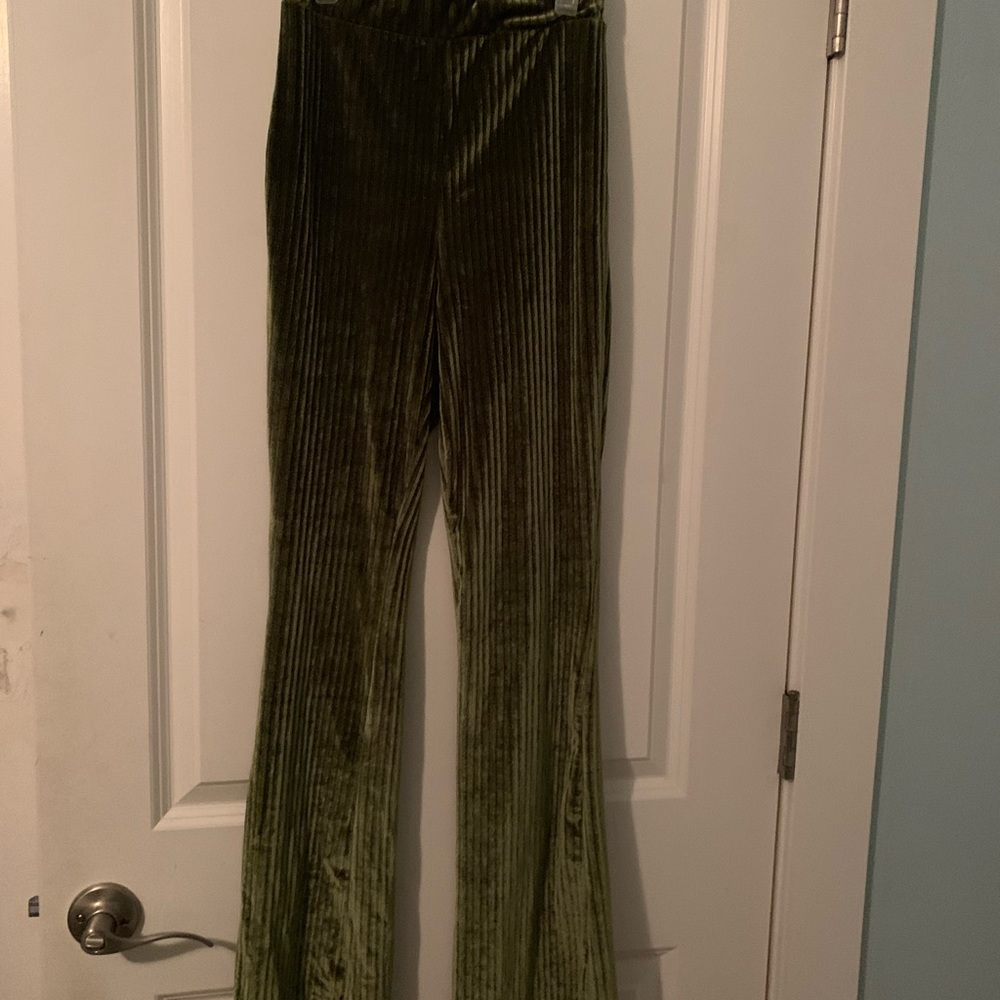 Cool velvet flare pants. ~ good for longer legs